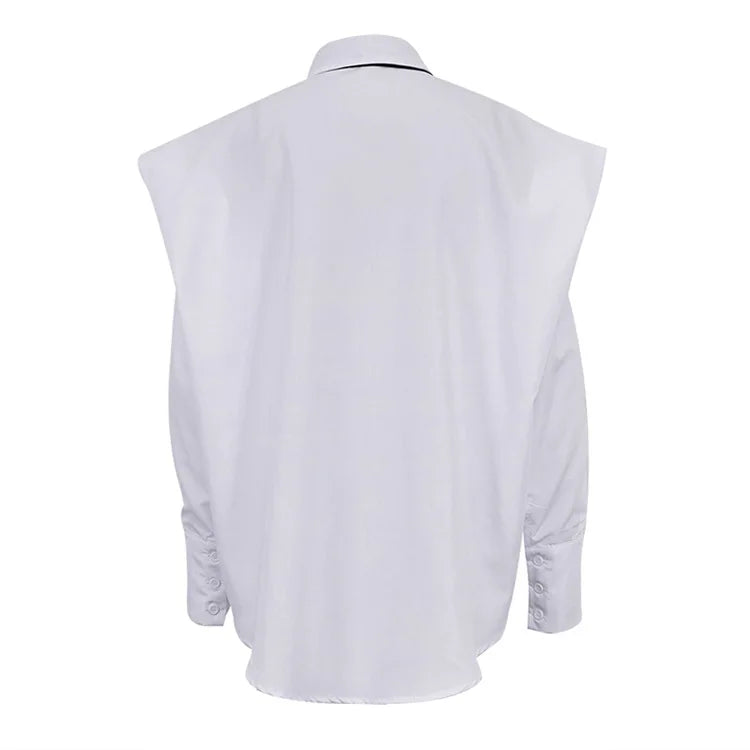 White sleeveless shirt on a white background
