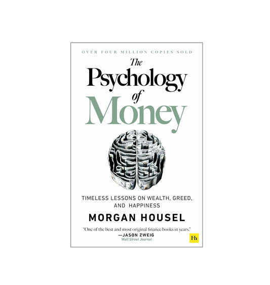 Book cover of 'The Psychology of Money' by Morgan Housel on a white background