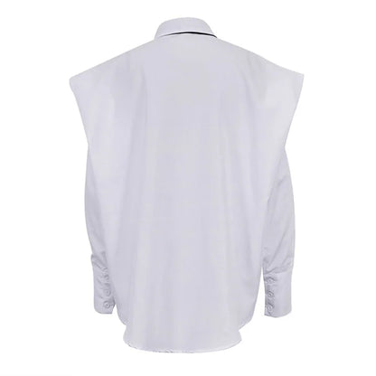 White sleeveless shirt on a white background